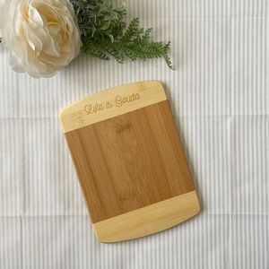 Custom “Life is Gouda” engraved cheeseboard